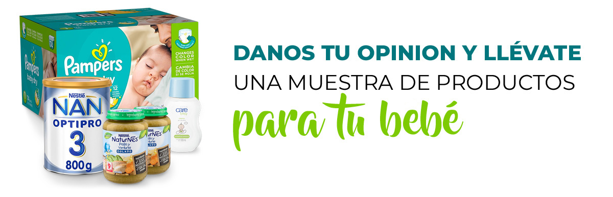 DANOS TU OPINION y llévate una muestra de productos para tu bebé