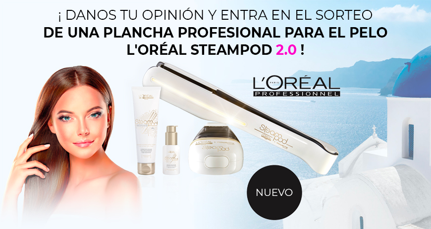 ¡ Danos tu opinión y entra en el sorteo de una plancha profesional para el pelo L'Oréal Steampod 2.0 !